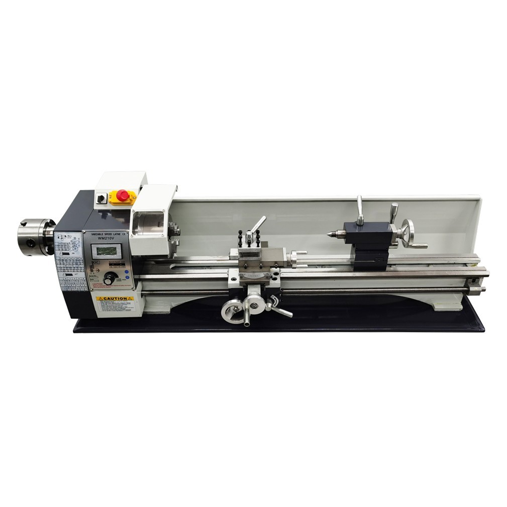 110V Variable Speed Lathe 1100W WM210V Double Chuck Metal Lathe 8″*32″