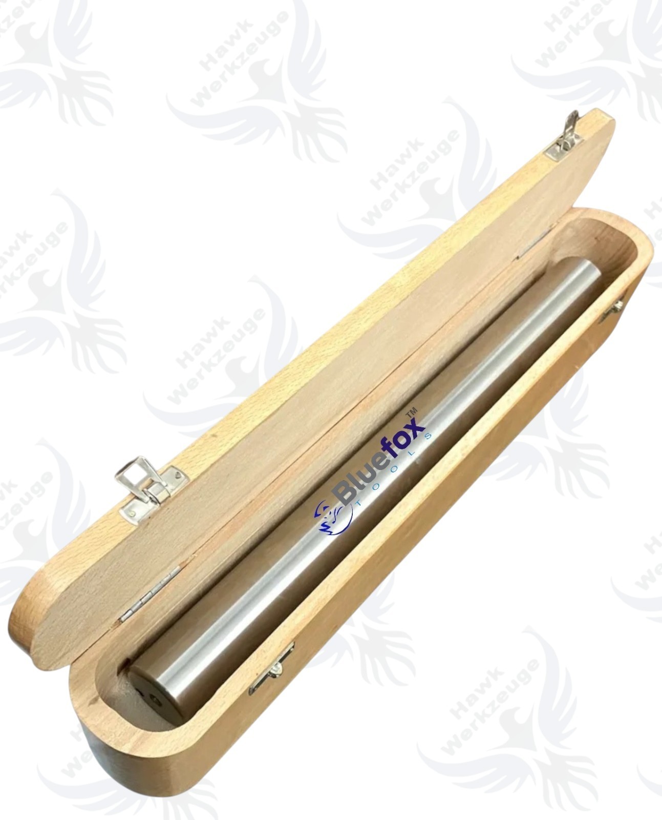 Lathe Alignment Test Bar 400mm (15-3/4″) Parallel Shank Mandrel Wooden Box