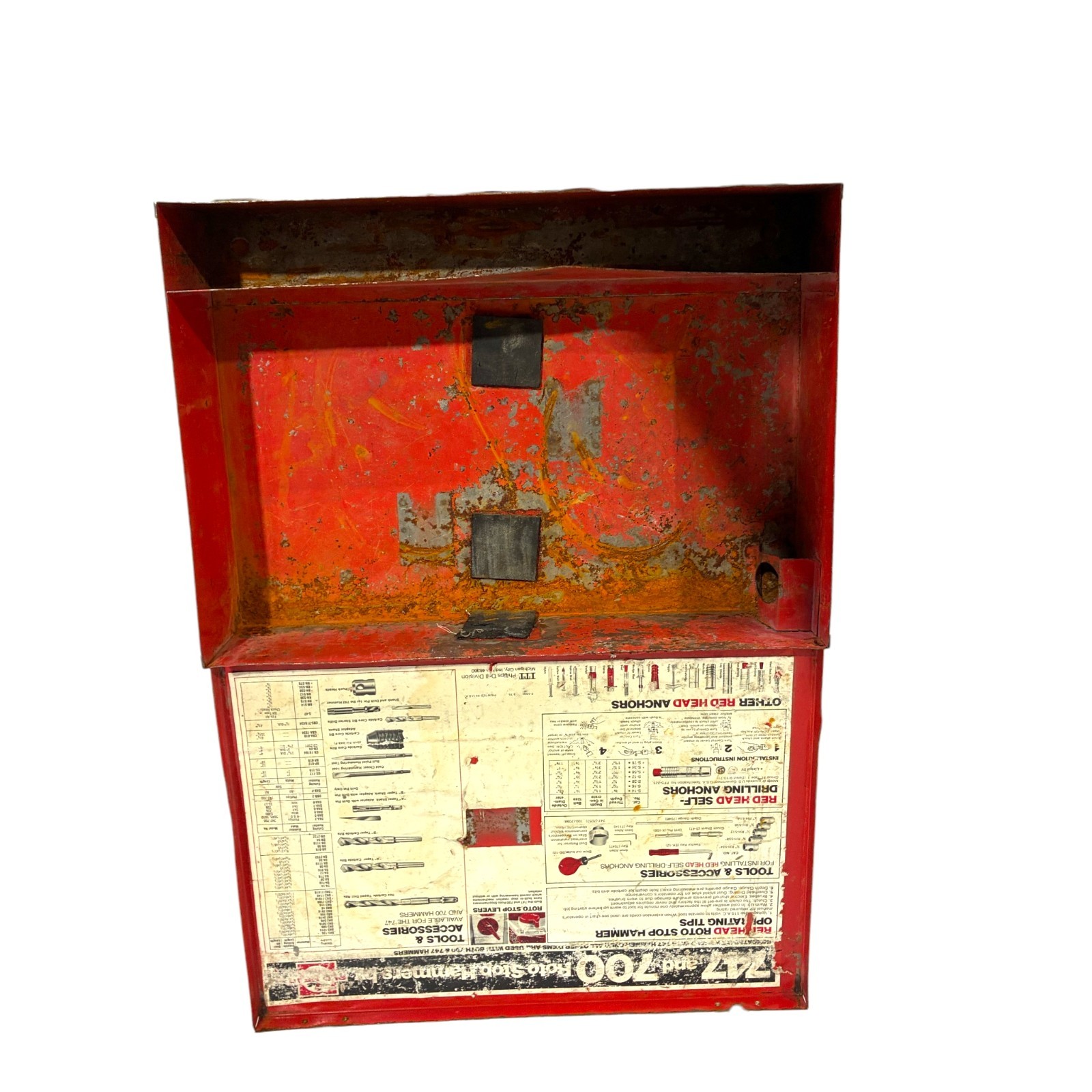 Red Head Model 700 Roto Stop Hammer Kit w/ Metal Case Bits Adapters Anchors