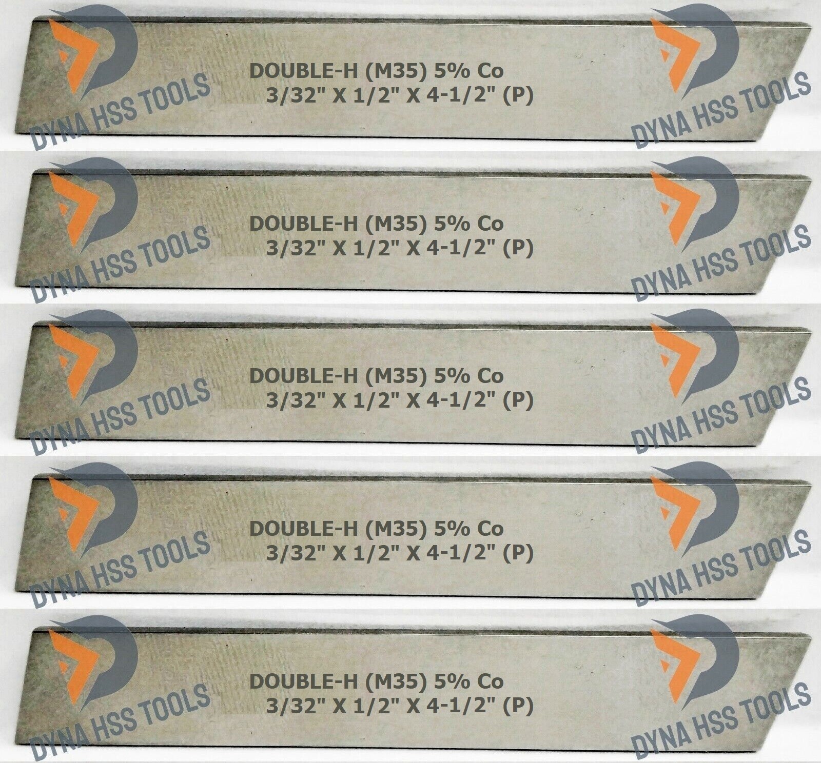 5x Cut Off Blade 3/32″ x 1/2″ x 4-1/2″ M35 Grade HSS 5% Cobalt Parting Tool HARD
