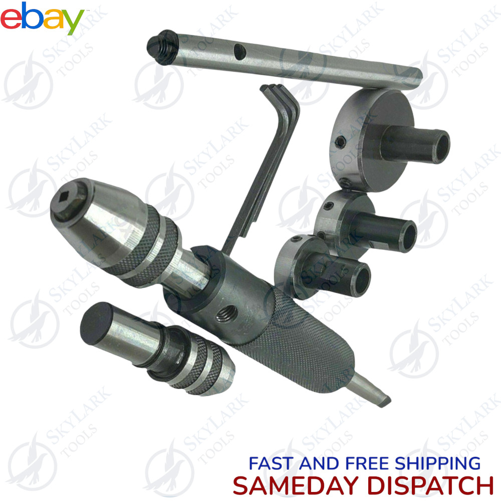 Lathe Tailstock Tap And Die Holder Set MT3 Shank Threading Tapping Kit 8 Pc Set