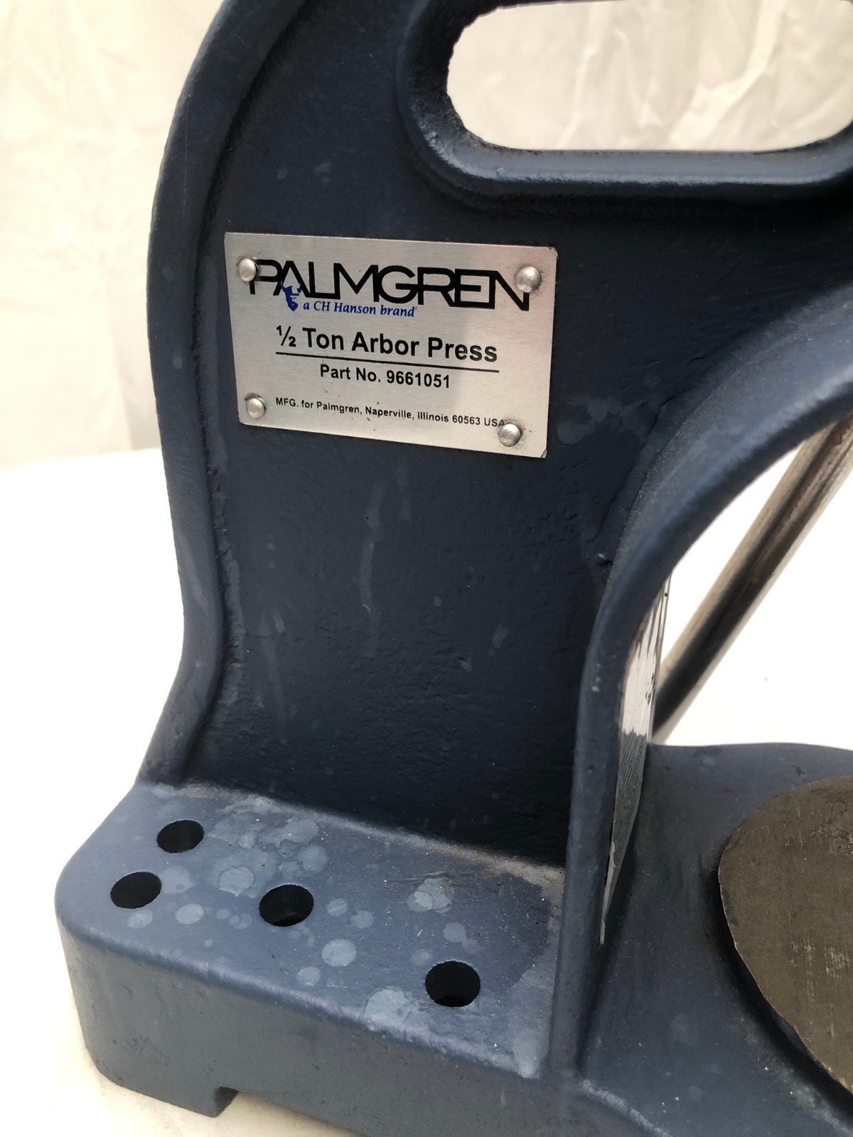 Palmgren 1/2 Ton Arbor Press N00 Manual Hand Desktop Punch Press Part 9661051