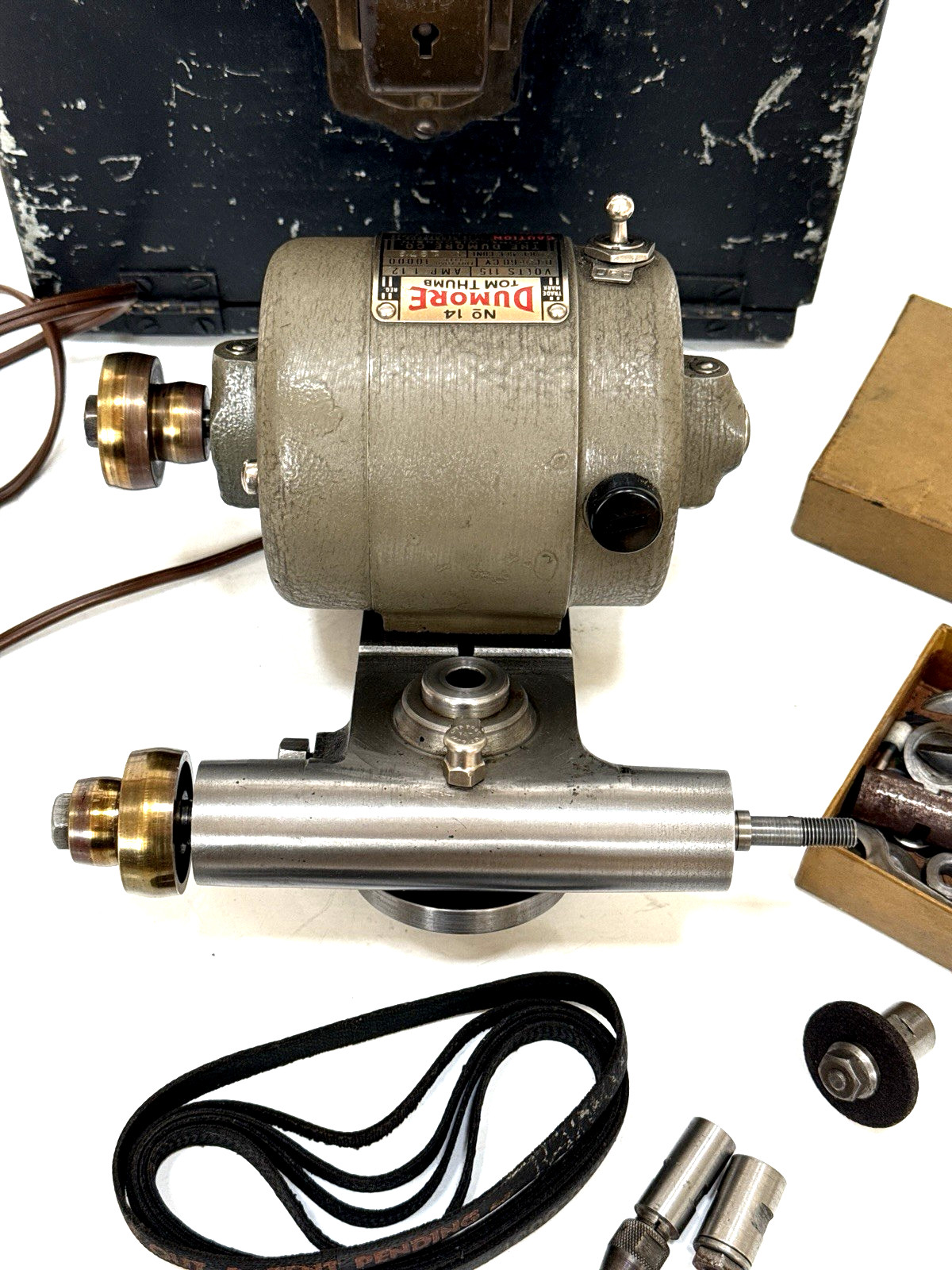 Dumone No. 14 Tool Post Grinder w/ Metal Carry Case – TESTED VERY GOOD COND