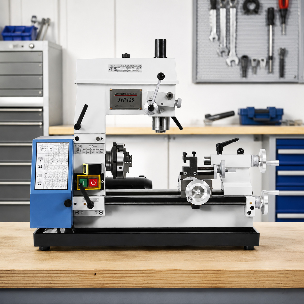 JYP125 Multifunctional Mini Machine Tool Drilling Milling Lathe Combo