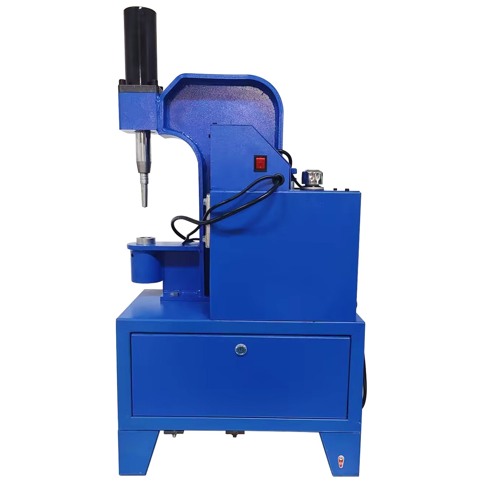 Electric Riveting Machine 220V with 2 Punches 3 Rivet Heads 1500W Foot Switch