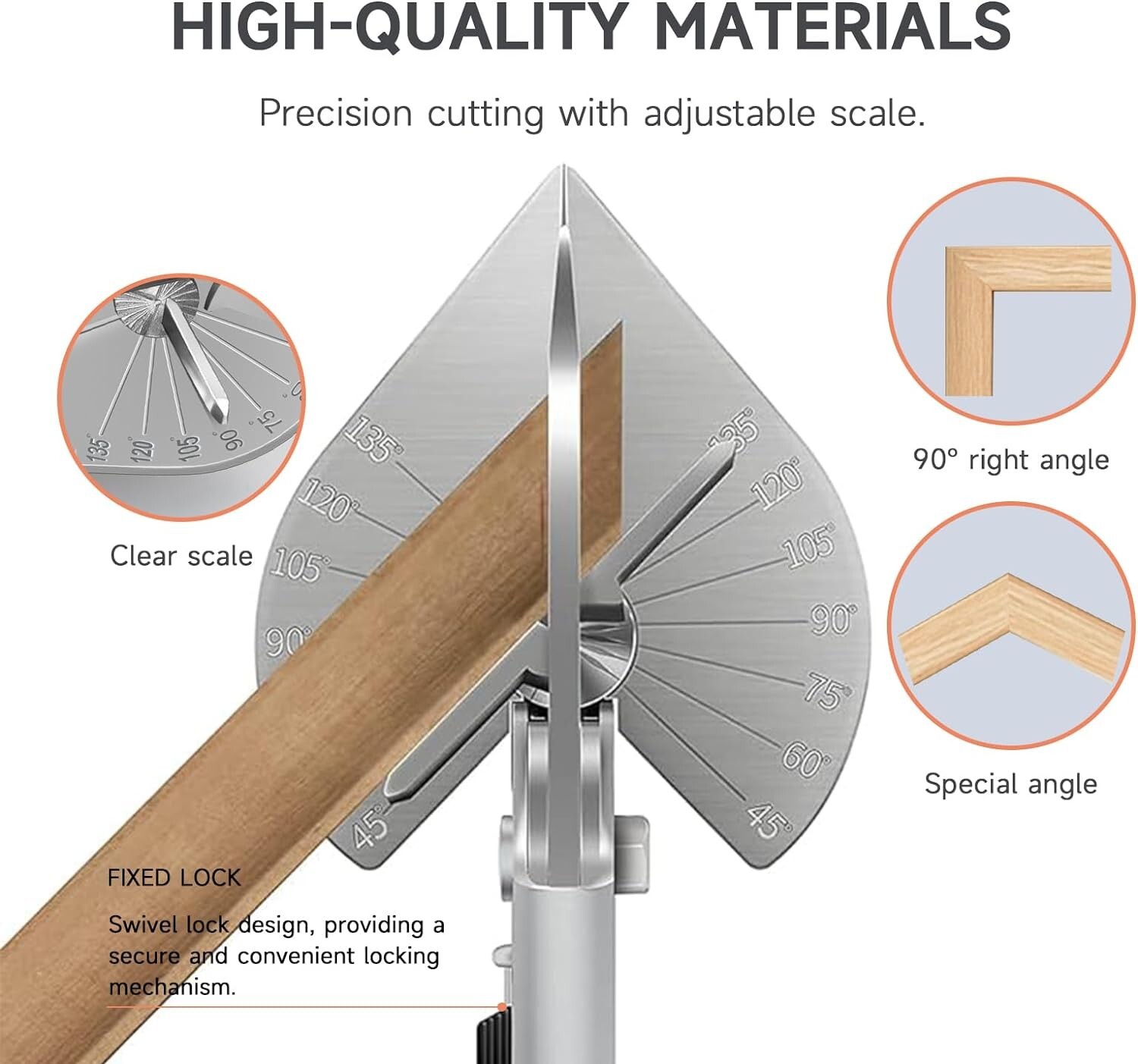 Sharp Multi Angle Miter Shear Cutter Adjustable 45-135Deg Safety Lock Hand Tools