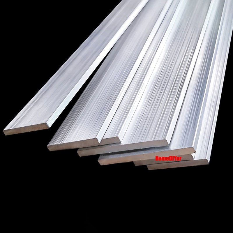 6061 Aluminium Flat Bar Strip Metal 500mm Length 1.4mm-35mm Thick Multiple Sizes