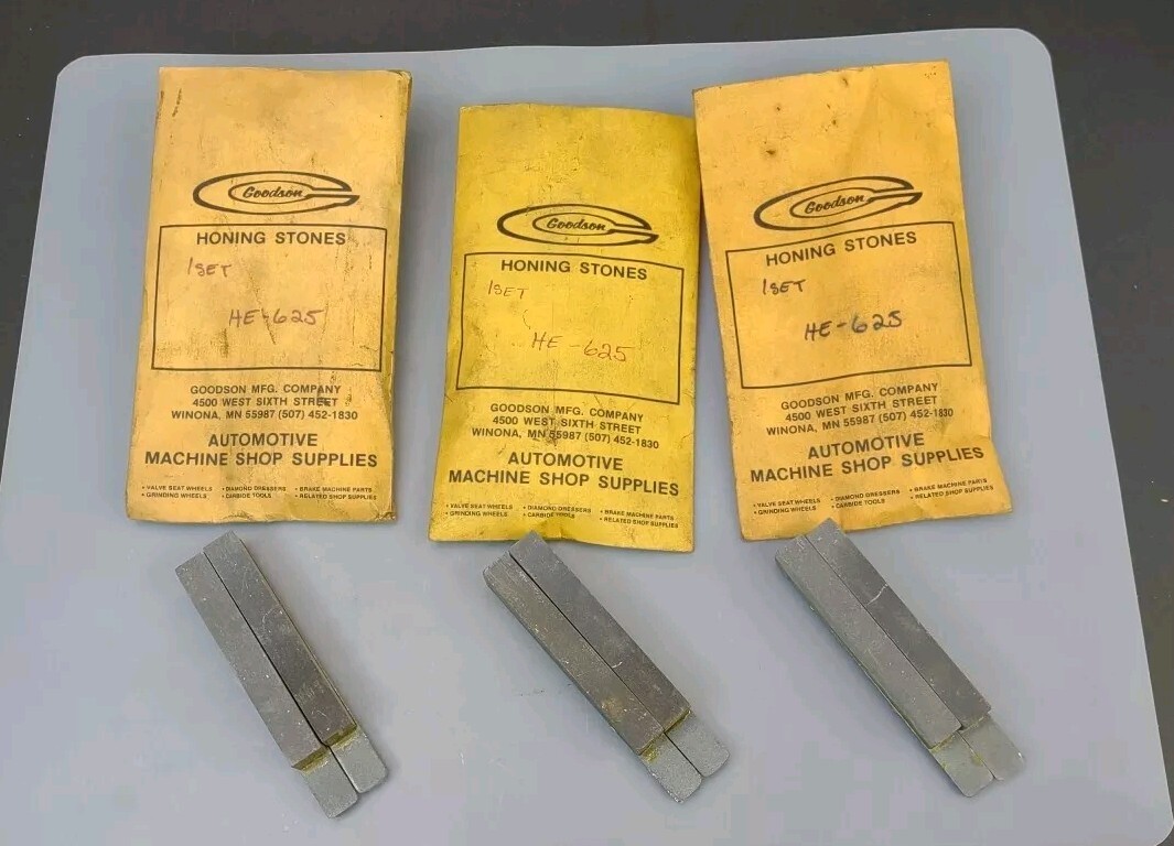 NOS Goodson HE-625 Honing Stones-3 Sets/6 Stones- 280 Grit-