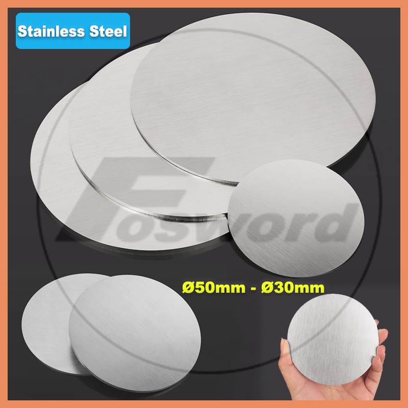 Stainless Steel Blank Disc Grade 304 Metal Round Sheet Plate Dia Ø50mm – Ø300mm