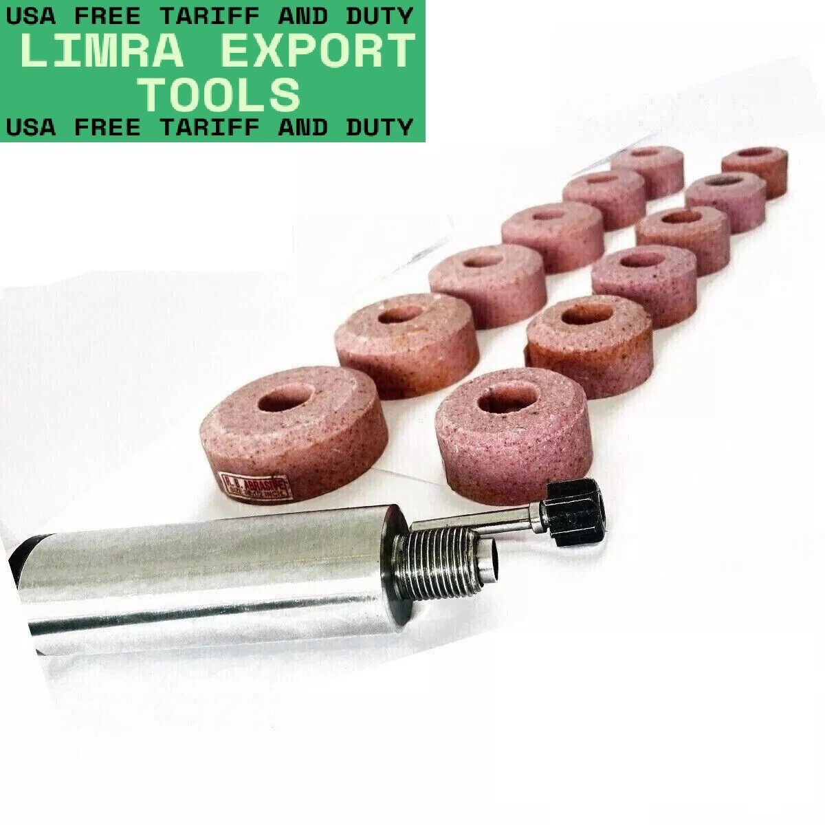 Valve Seat Pink Grinding Wheels Set 12 Pcs Sioux Stone Holder Star Drive 11/16″
