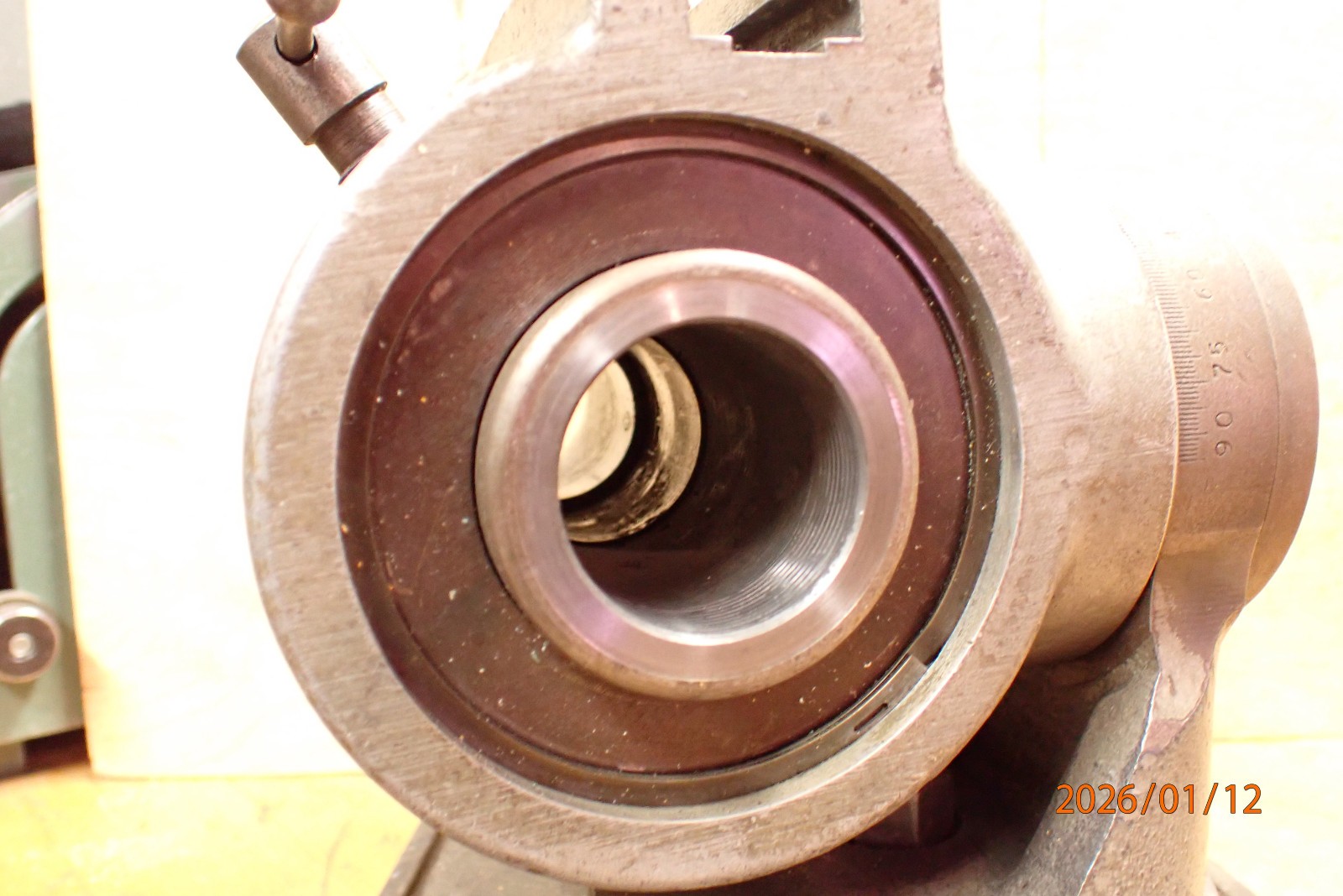 OLDER K.O. LEE B942 5C COLLET SPIN FIXTURE WORK HOLDING FIXTURE W/ SWIVEL BASE