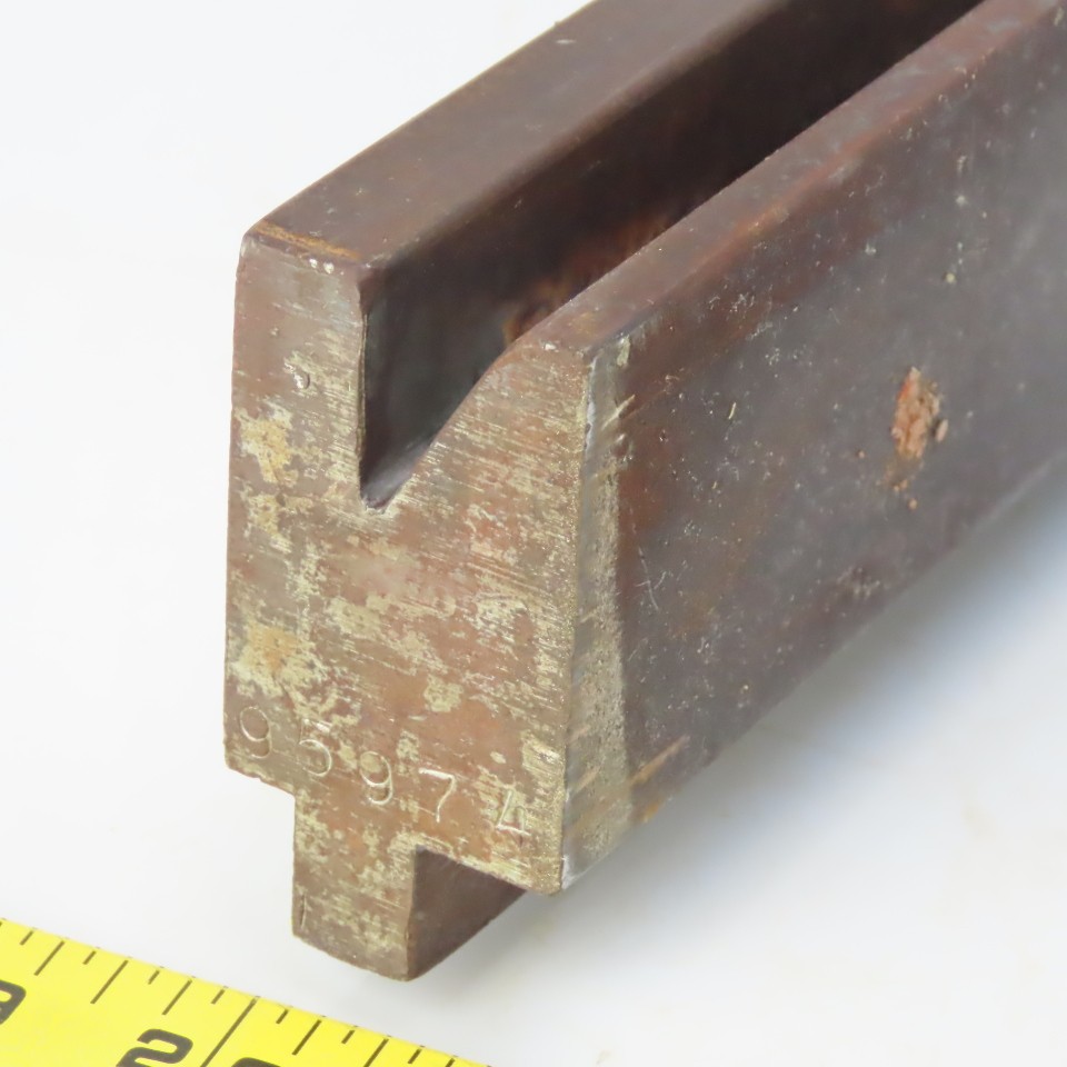 36″ Press Brake Forming V Angle Die Block 1/2″ Tang 2-3/8″ Ht. 1-3/8″ Thick