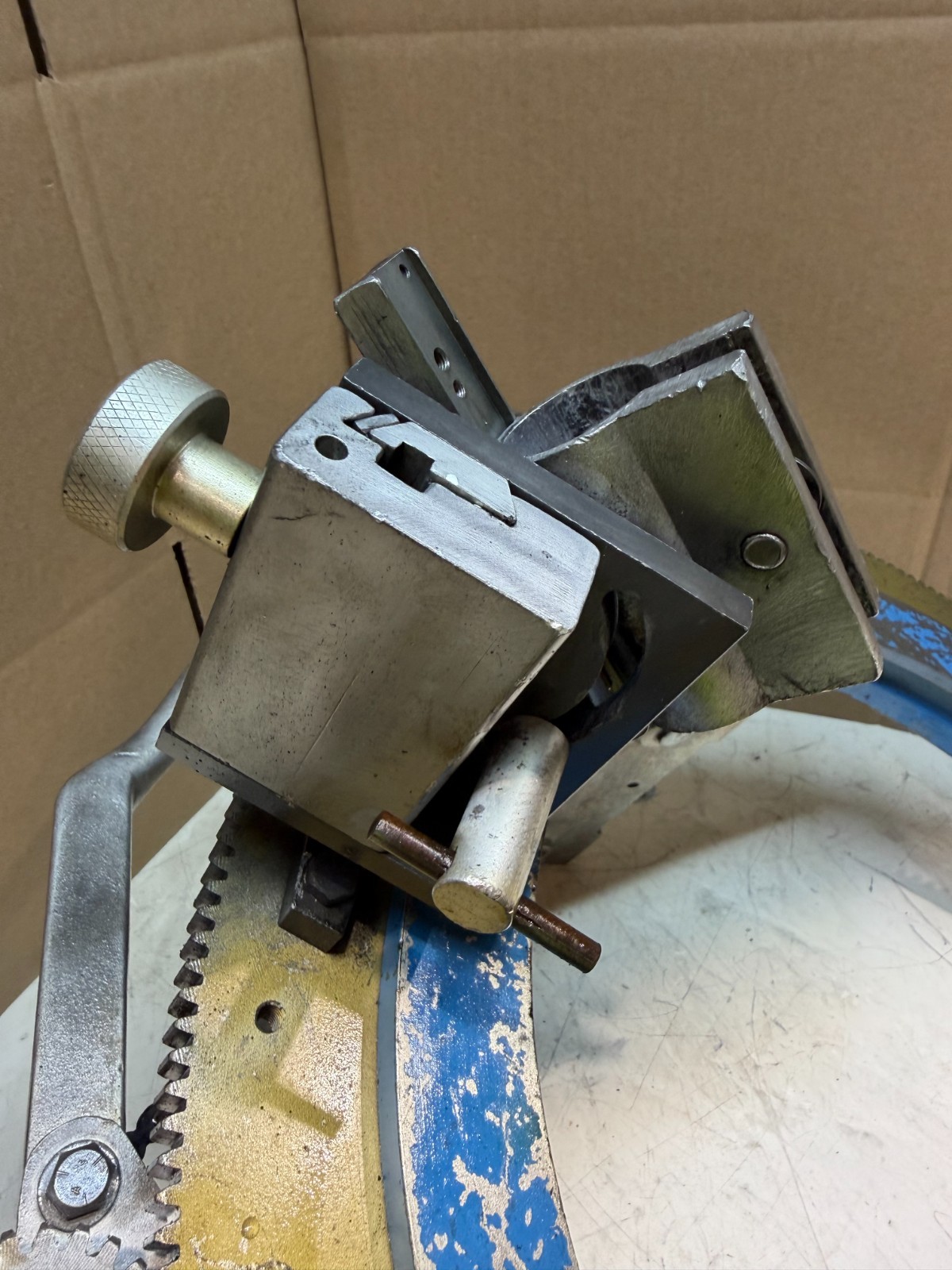 H & M Model #2 Aluminum Pipe Beveling Machine 6-12″ w/ Torch Holder Used