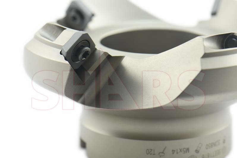 Shars 4″ 45° Indexable Face Mill SEET18T6 Insert 4 Flutes NEW M[