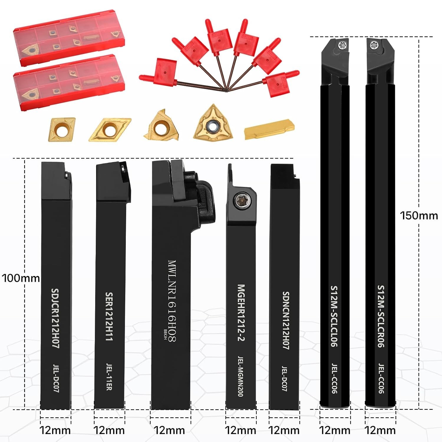 21-Piece Indexable Lathe Turning Tool Kit – Ultimate Precision & Versatility