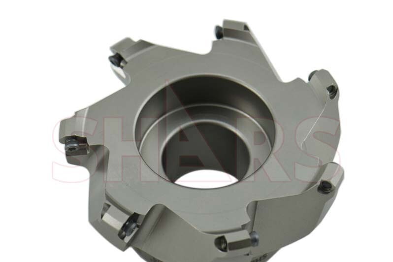 Shars 4″ 45° Indexable Face Mill for OFKT Insert 7 Flutes 2 OAH NEW P[