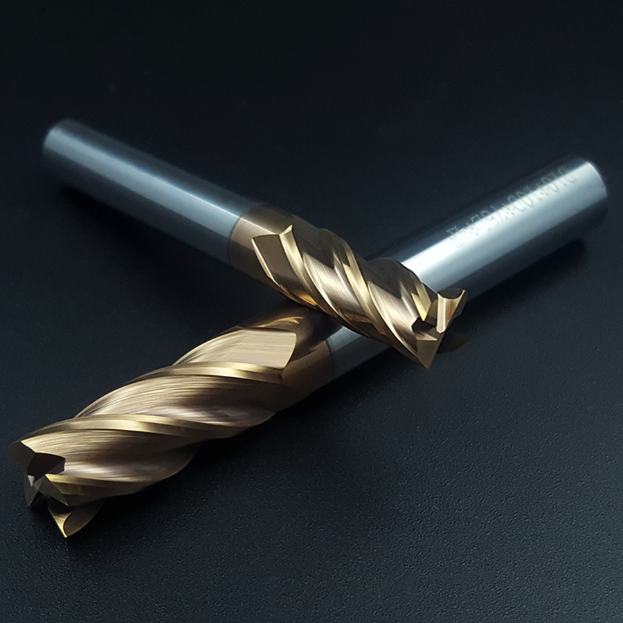 4 Blade 55° Hard Alloy Tungsten Steel Milling Cutter CNC Tool Straight Shank