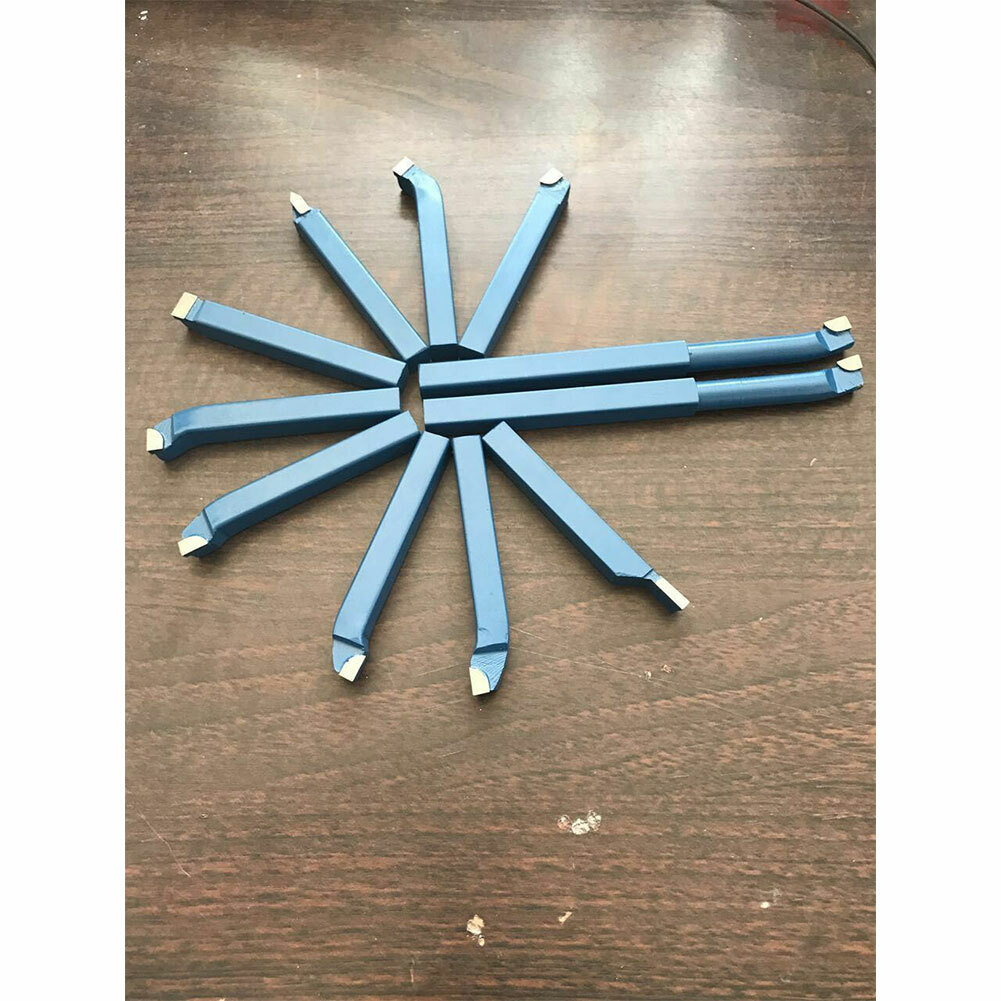 11Pcs 2/5” Carbide Metal Tool Knife Set for Mini Lathe Cutting Turning Tools