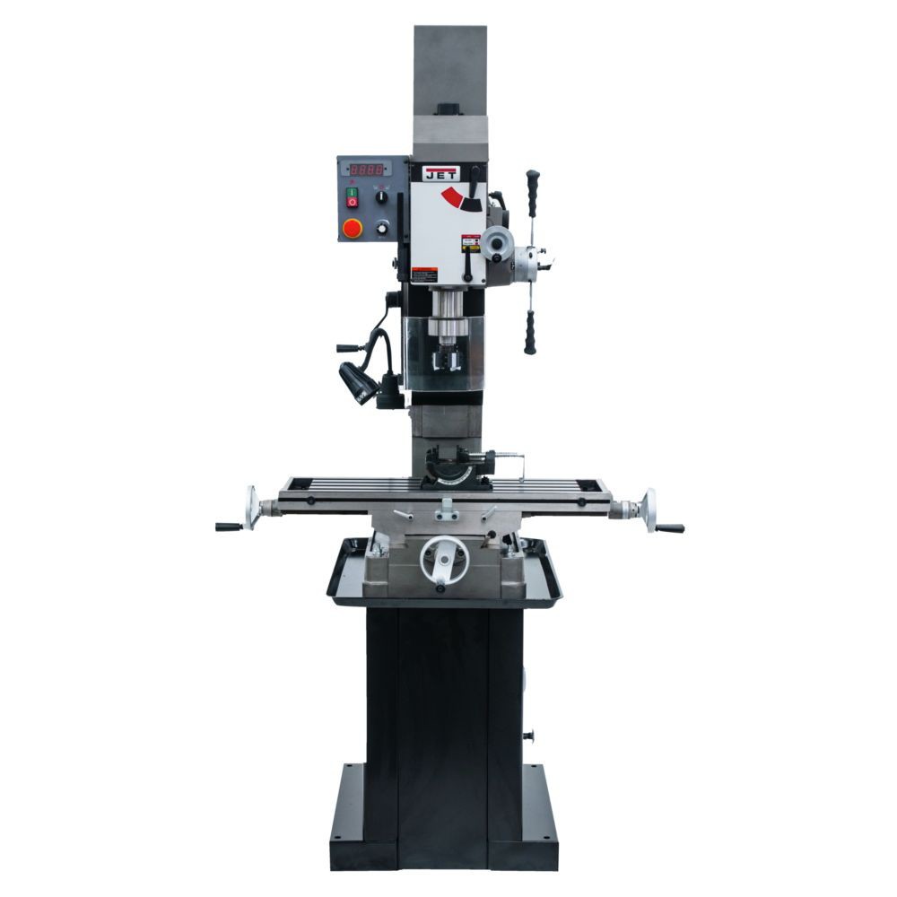 JET JT9-351162 JMD-45VSPF Geared Head Mill Drill w/ Newall DP500 2-Axis DRO New